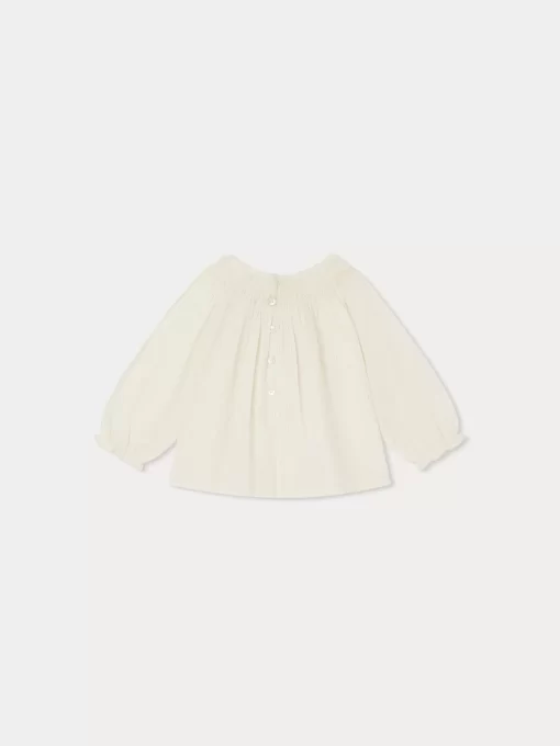 Newborn & Baby Bonpoint Tops | Griotte Smocked Blouse Printed Gold