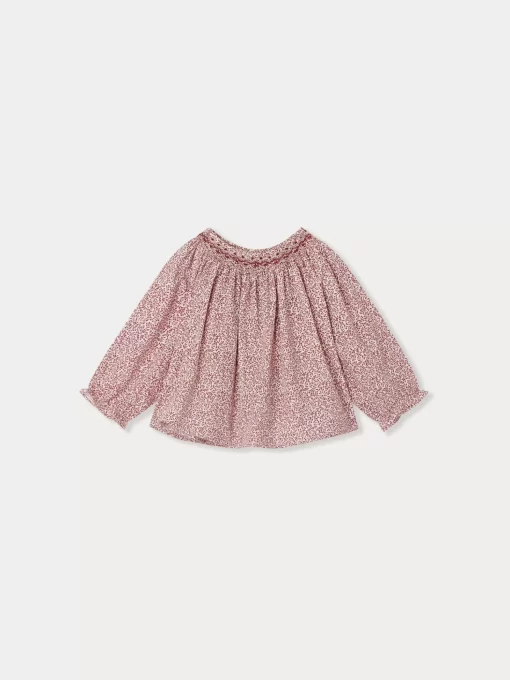Newborn & Baby Bonpoint Tops | Griotte Smocked Blouse Ruby
