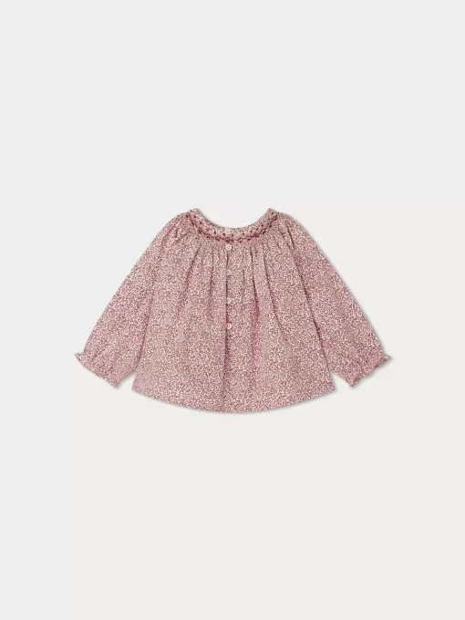 Newborn & Baby Bonpoint Tops | Griotte Smocked Blouse Ruby