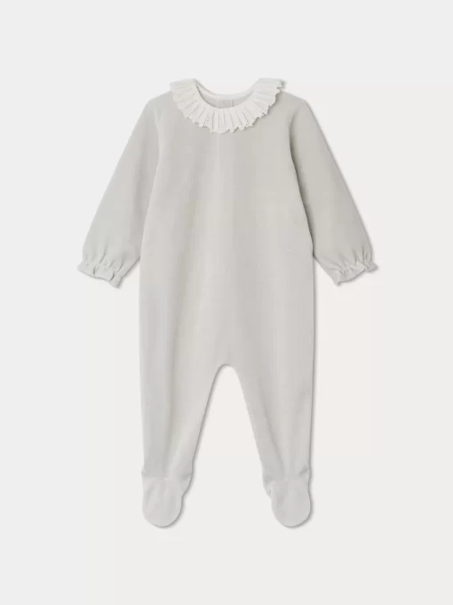 Newborn & Baby Bonpoint Onesies And Pajamas | Heritier Pajamas Gray Blue