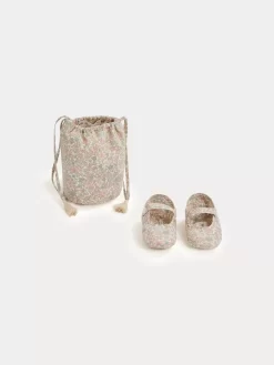 Newborn & Baby Bonpoint Socks And Accessories | Lilibee Slippers Pink Flowers