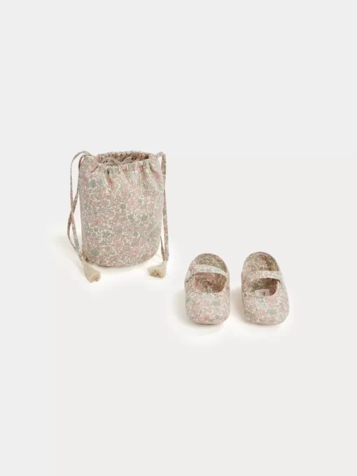 Newborn & Baby Bonpoint Socks And Accessories | Lilibee Slippers Pink Flowers