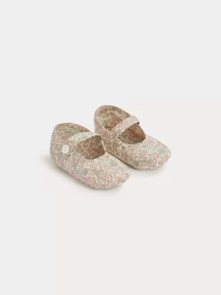Newborn & Baby Bonpoint Socks And Accessories | Lilibee Slippers Pink Flowers