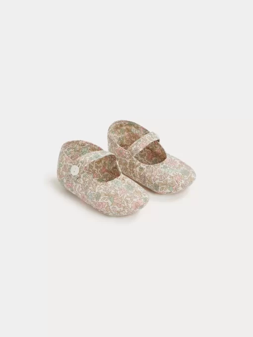 Newborn & Baby Bonpoint Socks And Accessories | Lilibee Slippers Pink Flowers