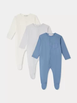 Newborn & Baby Bonpoint Onesies And Pajamas | Lot De Pyjamas Cosima Bleu Du Nord