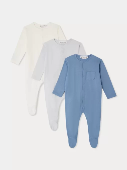Newborn & Baby Bonpoint Onesies And Pajamas | Lot De Pyjamas Cosima Bleu Du Nord