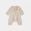 Newborn & Baby Bonpoint Pants, Bloomers, And Rompers | Luce Romper Pink Flowers