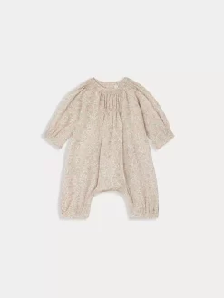 Newborn & Baby Bonpoint Pants, Bloomers, And Rompers | Luce Romper Pink Flowers