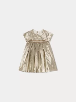 Newborn & Baby Bonpoint Dresses | Maruska Smocked Dress Gold
