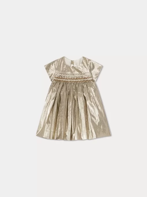 Newborn & Baby Bonpoint Dresses | Maruska Smocked Dress Gold