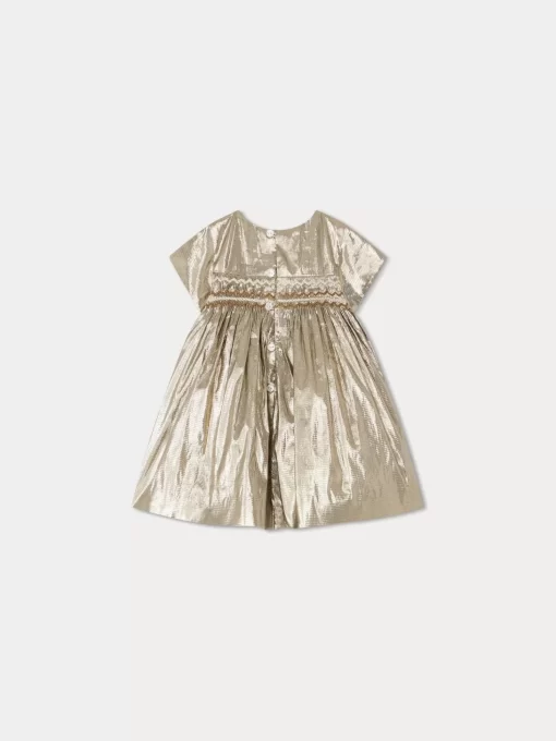Newborn & Baby Bonpoint Dresses | Maruska Smocked Dress Gold