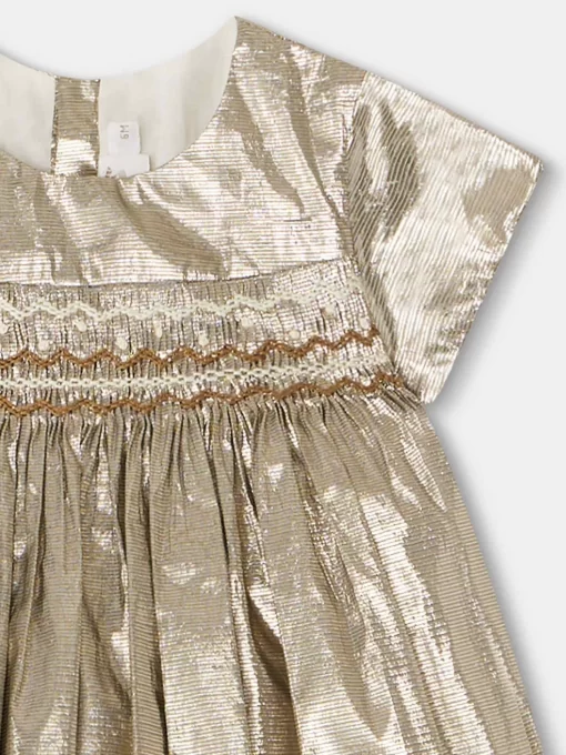 Newborn & Baby Bonpoint Dresses | Maruska Smocked Dress Gold