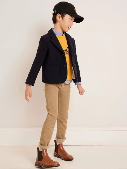 Child Bonpoint Shoes | Mathis Boots With Elastic Bands Caramel