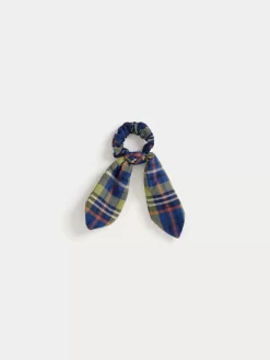 Child Bonpoint Accessories | Maxinoeud Scrunchie Navy Tartan