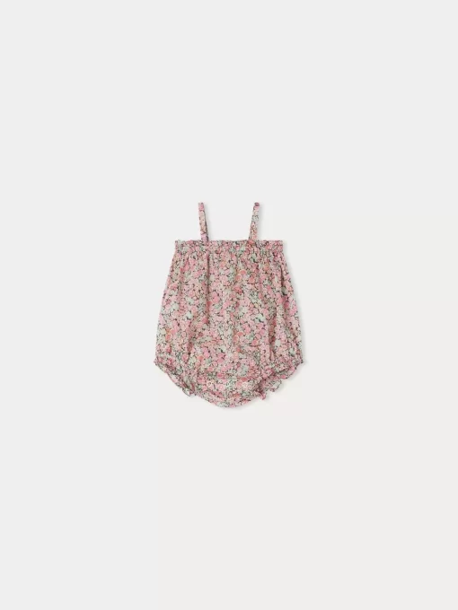 Newborn & Baby Bonpoint Pants, Bloomers, And Rompers | Nefle Romper Coral