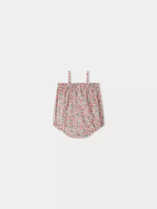 Newborn & Baby Bonpoint Pants, Bloomers, And Rompers | Nefle Romper Coral