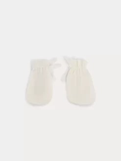 Newborn & Baby Bonpoint Socks And Accessories | Organic Cotton Mittens Milk White