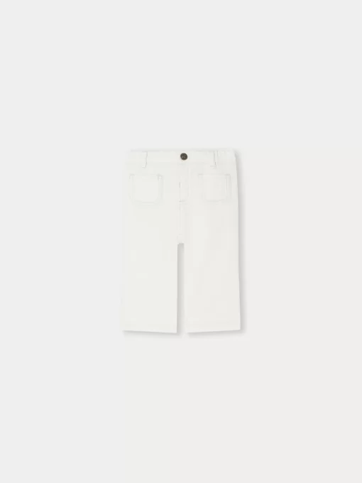 Newborn & Baby Bonpoint Bloomers, Shorts, And Pants | Pantalon Bellino Blanc Lait