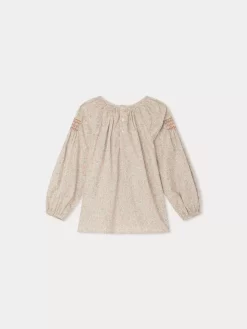 Child Bonpoint Tops | Poldie Smocked Blouse Pink Flowers