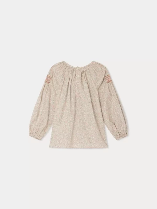 Child Bonpoint Tops | Poldie Smocked Blouse Pink Flowers