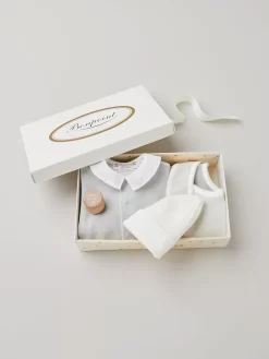 Newborn & Baby Bonpoint Curated Newborn Gift Boxes | Prestige Prince Gift Set Gray Blue
