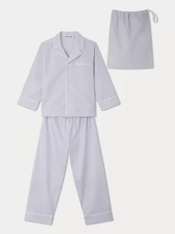 Child Bonpoint Pajamas | Pyjama Dormeur Rayures Bleu Nuit