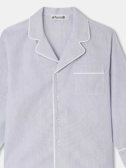 Child Bonpoint Pajamas | Pyjama Dormeur Rayures Bleu Nuit