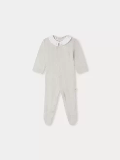 Newborn & Baby Bonpoint Onesies And Pajamas | Pyjama Tilouan Mauve Grise