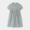 Child Bonpoint Dresses | Robe Smockee Candice Fleur Bleu