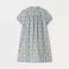 Child Bonpoint Dresses | Robe Smockee Candice Fleur Bleu