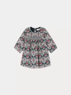 Newborn & Baby Bonpoint Dresses | Robe Smockee Felicie Fleur Figue