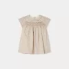 Newborn & Baby Bonpoint Dresses | Robe Smockee Joyeuse Fleurs Rose