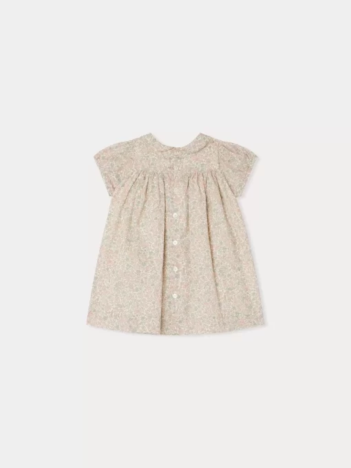 Newborn & Baby Bonpoint Dresses | Robe Smockee Joyeuse Fleurs Rose