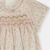 Newborn & Baby Bonpoint Dresses | Robe Smockee Joyeuse Fleurs Rose