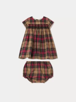 Newborn & Baby Bonpoint Dresses | Robe Smockee Maruska Camel