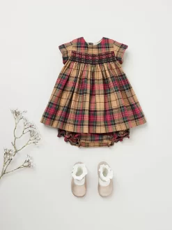 Newborn & Baby Bonpoint Dresses | Robe Smockee Maruska Camel