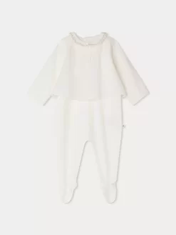 Newborn & Baby Bonpoint Onesies And Pajamas | Sage Pajamas Natural White