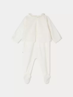 Newborn & Baby Bonpoint Onesies And Pajamas | Sage Pajamas Natural White