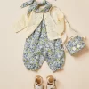 Newborn & Baby Bonpoint Bloomers, Shorts, And Pants | Salopette Smockee Lilisy Fleur Bleu