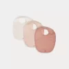 Newborn & Baby Bonpoint Childcare | Set Of Three Cotton Bibs For Baby Pale Pink