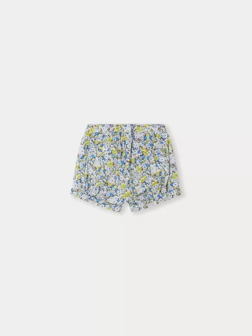 Newborn & Baby Bonpoint Bloomers, Shorts, And Pants | Short Square Fleur Bleu