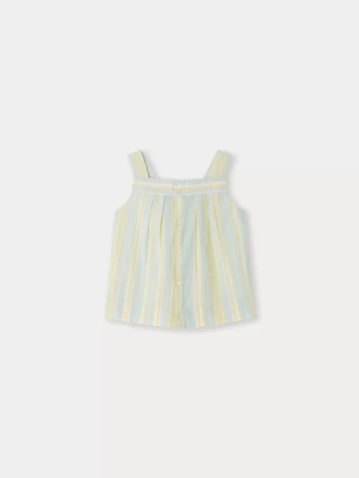 Child Bonpoint Tops | Soleil Blouse Lagoon Blue