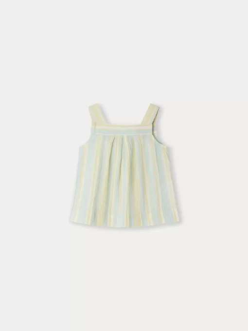 Child Bonpoint Tops | Soleil Blouse Lagoon Blue