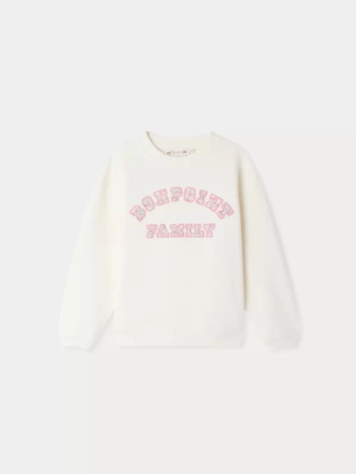 Child Bonpoint Sweatshirts | Sweat Fleurette Upb Ivoire