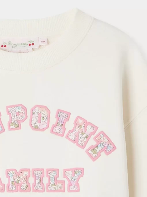 Child Bonpoint Sweatshirts | Sweat Fleurette Upb Ivoire
