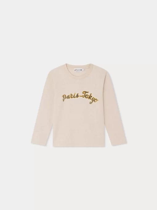 Child Bonpoint Tops | Tadda T-Shirt Mottled Beige