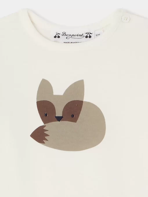 Newborn & Baby Bonpoint Tops | Tahsin Long-Sleeved T-Shirt White Milk