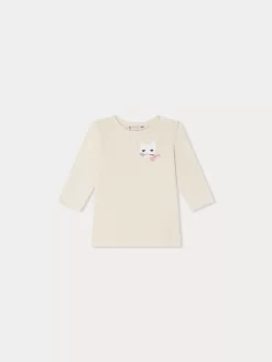 Newborn & Baby Bonpoint Tops | Tahsina Long-Sleeved T-Shirt Alabaster White