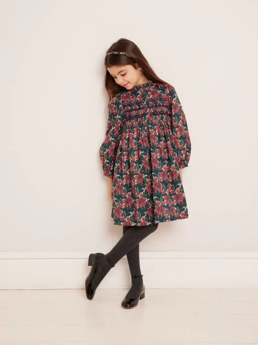 Child Bonpoint Dresses | Tamsin Smocked Dress Fuchsia Pink