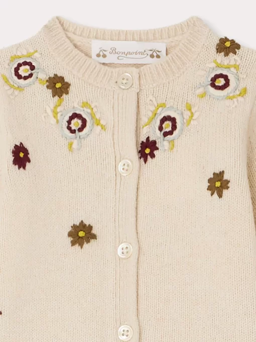 Newborn & Baby Bonpoint Sweaters And Cardigans | Telnie Cardigan Vanilla